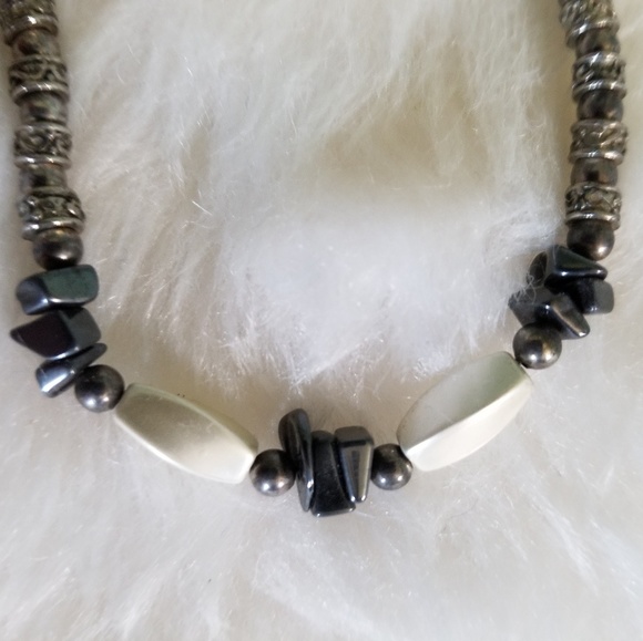 Jewelry - Hematite & silver bracelet